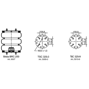 Unidades desarmables de convoluciones Neumacarg 3c333-355 tipo 7 m.cen