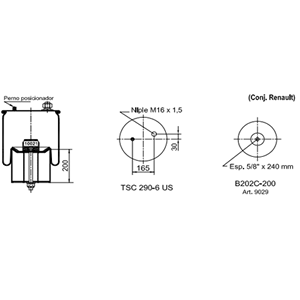 Cámaras o fuelles tubulares Neumacarg tc280-565 usr tipo 4 (rep.) (#) (conj. Renault)
