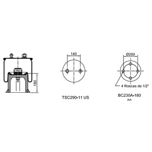 Unidades selladas tubulares Neumacarg tc280-460 us tipo 1