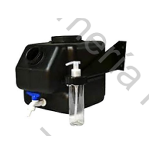TANQUE DE AGUA 17 LITROS COLOR NEGRO CON JABONERA (CON SOPORTES DE CHAPA)