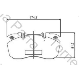 PASTILLAS DE FRENO IVECO SISTEMA BREMBO (174,7x81,5) (HQJ2343) POR EJE