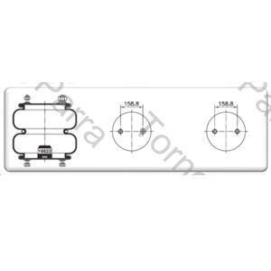 FUELLE DE SUSPENSION 2C210-300.2 (TIPO 1) (3012-4) (UNIDAD SELLADA) (N/E A 158,8MM) (NEUMACARG)
