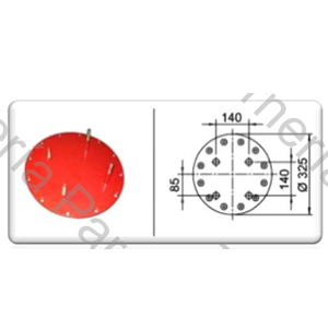 TAPA INFERIOR PARA FUELLE 3C 333 (TIC325-6) (IZQUIERDA) (5010-6) (TAPA CUATRO ESPARRAGOS MALDONADO)
