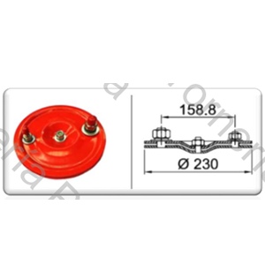 PLATINA SUPERIOR PARA FUELLE T300 (PLST236) (8005) (N/E A 160 MM)