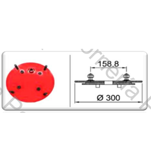 TAPA SUPERIOR PARA FUELLE T300 (PLST300M) (8008) (4 ESPARRAGOS)