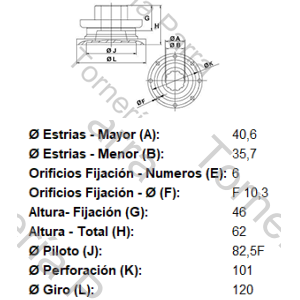BRIDA DE ACOPLE (SALIDA DE CAJA/PUENTE 1114 14ESTX40 DIAM) (MECPAR)