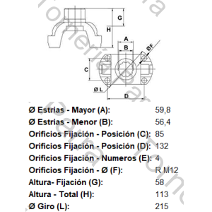 BRIDA DE ACOPLE (SCANIA VARIOS) PARA CRUCETA CR1010 (5-12062XS) 24 ESTRIAS X 59,8 MM (MECPAR)