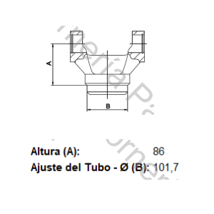 HORQUILLA PARA SOLDAR (MB/SCANIA/VW/VOLVO) PARA CRUCETA CR1008 (5-281X) (MECPAR)