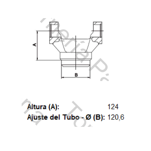 HORQUILLA PARA SOLDAR (IVECO/VW/VOLVO) PARA CRUCETA CR1013 (SPL250-1XS)  (MECPAR)