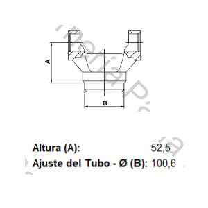 HORQUILLA PARA SOLDAR (MB/VOLVO) PARA CRUCETA CR1310 (SPL140XS) (MECPAR)