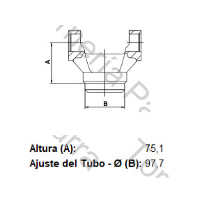 HORQUILLA PARA SOLDAR (SCANIA) PARA CRUCETA CR1402 (5/12072XS) (MECPAR)