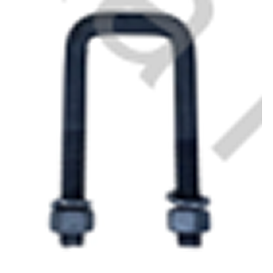ABRAZADERA 3/4X100X160 PLANA SUSPENSION PATRONELLI CON TUERCA