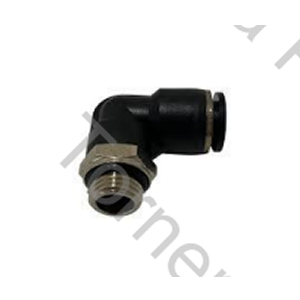 CONECTOR CODO ROSCA DE 1/8 A POLIAMIDA DE 8 (PLASTICO AUTOMATICO)