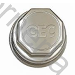 TAZA DE RUEDA GEC CROMADA CON JUNTA (CHAPA)