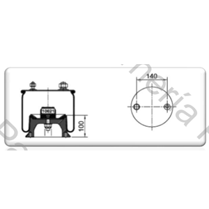 FUELLE DE SUSPENSION TC280-390 (TIPO 1) (REPUESTO) (2023) (UNIDAD SELLADA) (N/E A 140 MM) (EQ: 11 10,5 16,5/ 1T19LE-7) (NEUMACARG)