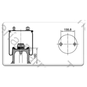 FUELLE DE SUSPENSION TC280-565 (TIPO 1) (REPUESTO) (2027-1) (UNIDAD SELLADA) (N/E A 158,8 MM) (NEUMACARG)