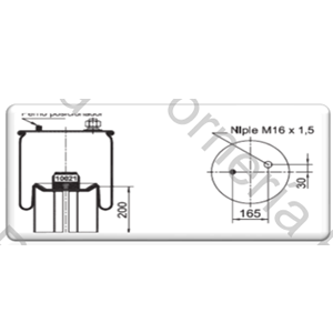 FUELLE DE SUSPENSION TC280-565 (TIPO 4) (REPUESTO) (2027-4) (UNIDAD SELLADA) (CONJUNTO RENAULT) (NEUMACARG)