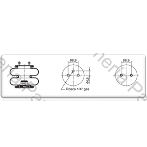 FUELLE DE SUSPENSION 2C20-230 (TIPO 1) (3005-10) (UNIDAD SELLADA) (E/E A 88,9 T.S/ T/T 89,5 T.I) (NEUMACARG)