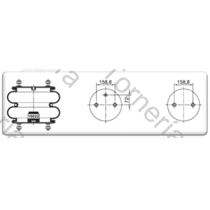 FUELLE DE SUSPENSION 2C210-300 (TIPO 2) (3011-5) (UNIDAD SELLADA) (E/E A 158,8 MM EN AMBOS LADOS) (NEUMACARG)