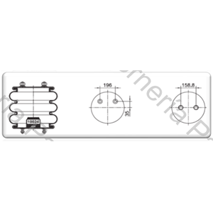 FUELLE DE SUSPENSION 3C313-355 (TIPO 3) (3015-5) (UNIDAD SELLADA) (N/N DESP A 196 MM T.SUP/ E/E A 158,8 MM T.INF) (NEUMACARG)