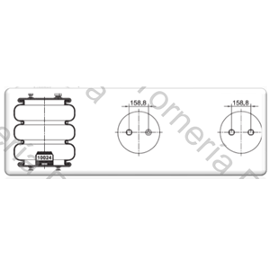 FUELLE DE SUSPENSION 3C333-355 (TIPO 2) (3016-4) (UNIDAD SELLADA) (N/E A 158,8MM) ALINEADO ABAJO (PROPAR) (NEUMACARG)