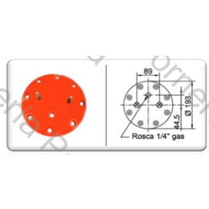 TAPA SUPERIOR PARA FUELLE 2C 20 230 (TSC193) (5003) (DISTANCIA 89,8 MM)