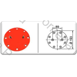 TAPA INFERIOR PARA FUELLE 2C 20 230 (TIC193) (5004) (DISTANCIA A 89,8 MM)