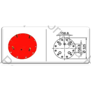 TAPA SUPERIOR PARA FUELLE 3C 333 (TSC325) (5009) (4 ESPARRAGOS A 158,8 MM)