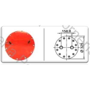 TAPA INFERIOR PARA FUELLE 3C 333 (TIC325-1) (5010-1) (E/E A 158,8 MM)