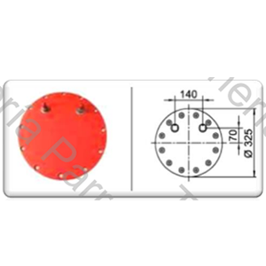 TAPA INFERIOR PARA FUELLE 3C 333 (TIC325-3) (5010-3) (E/E 140 DESPLA A 70 MM)
