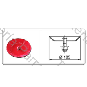 PLATINA INFERIOR PARA FUELLE TC260 (PLITC195-1) (8004-2) (HONGO)