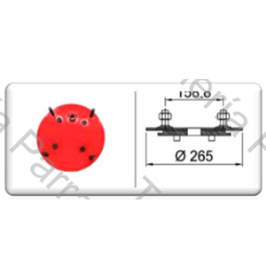 TAPA SUPERIOR PARA FUELLE TC260 (PLSTC265M) (8007) (4 ESPARRAGOS)