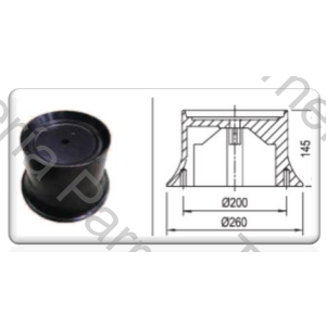 BASE PARA FUELLE TC260 (BC202A-140) (9006) (ALTURA 140 MM) (ALUMINIO)