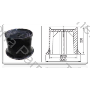 BASE PARA FUELLE TC260 (BC202A-200) (9007) (ALTURA 200 MM) (ALUMINIO)