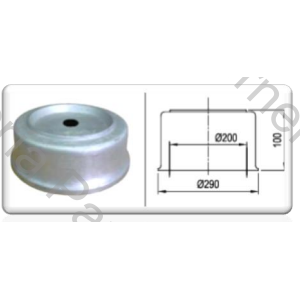BASE PARA FUELLE T300 (B250A-100) (9009-1) (ALTURA 100) (ALUMINIO)