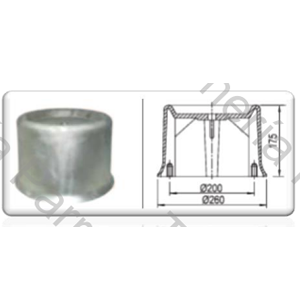 BASE PARA FUELLE T300 (ALTURA 175 MM) (CHAPA)