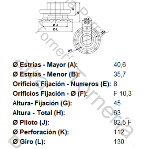 BRIDA DE ACOPLE (SALIDA DE PUENTE 1517 14ESTX40 DIAM) (MECPAR)