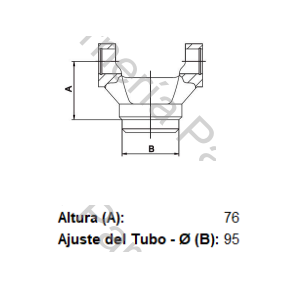 HORQUILLA PARA SOLDAR (FORD/IVECO/MB) PARA CRUCETA CR1007 (5-438XS) (MECPAR)