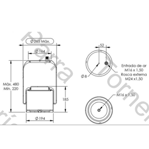 FUELLE DE SUSPENSION SELLADO M.BENZ AXOR/ACTROSS (2010-2014) SIN SENSOR (REPARACION)